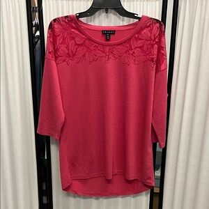 Blush Pink Floral Women's Blouse